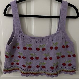 Crochet Cherry crop top